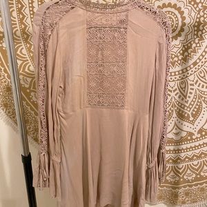 Free People size small blush long sleeve dress
